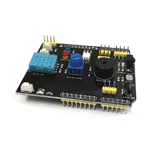 Placa de expansão multifuncional DHT11 LM35, sensor de temperatura e umidade, adaptador para Arduino Uno R3 RGB LED IR receptor campainha I2C