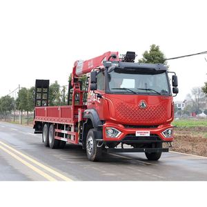 รถบรรทุกติดเครน Sinotruk Howo 6x4 แบบพื้นเรียบ Changxing 12 ตัน พร้อมบันไดปีน - Product Image 5