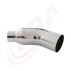 5 inç 8 inç evrensel egzoz kuyruk boruları kamyon için cilalı krom egzoz dirsek ucu egzoz borusu susturucu 45 derece - Product Image 2