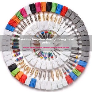 Collection de têtes de ponçage en acier au tungstène pour nail art transfrontalier – Élimination rapide des cuticules et des peaux mortes en deux sens – Prétraitement rapide - Product Image 4