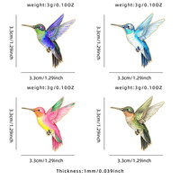 En gros : Badges en émail colibris, Épingles à oiseaux colorées personnalisées, Épingles de revers en émail animales tendance OEM/ODM en gros, Cadeau broche