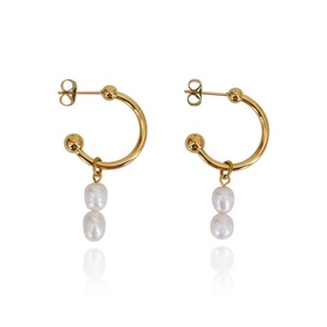 Vintage Waterproof Stainless Steel Classic 14k 18k PVD Gold Plated <b>Earrings</b> Jewelry Women Fashion <b>Pearl</b> <b>Earrings</b> for Women - Product Image 6