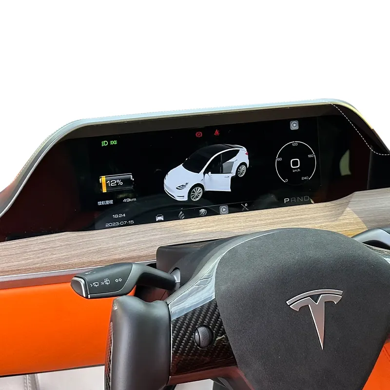 Ldc android tesla modèle y tableau de bord tesla moniteur de voiture pour tesla modèle 3 écran de tableau de bord