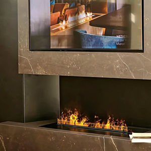 Cheminée à eau atomisante de luxe 3D LED flamme médias mur <span class=keywords><strong>miroir</strong></span> cheminée électrique sous la télévision pour la décoration d'hôtel maison - Product Image 1