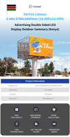 Écran d'affichage numérique LED extérieur Canbest Fo P5 5,7 mm 8640x2880 mm (28,34 pi x 9,44 pi) pour la publicité en Australie