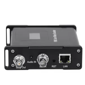 Unisheen HEVC H.265 H.264 SD HD 3G SDI إلى IP جهاز تشفير بث فيديو مباشر SRT rtm3u8 جهاز بث مع شاشة عرض