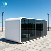 Cabine de bureau professionnelle préfabriquée mobile de type Apple, fournie directement par l'usine, pour usage commercial
