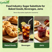Cynherb Stevia Stevioside 95% Poudre Édulcorant de Qualité Alimentaire Extrait de Feuilles de Stevia