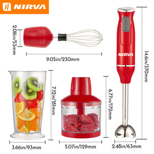 Nirva 4 en 1, Varilla Mezcladora Manual, Procesador de Alimentos Manual de Acero Inoxidable de Alta Potencia de 600w - Product Image 2