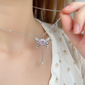 Collane con fiori a forma di fiori eleganti fatte a mano eleganti da donna e da ragazza Trending Punk alla moda con rodio vendita all'ingrosso - Product Image 1