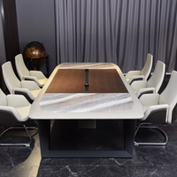 Meubles de bureau exécutifs sur mesure de grande taille, table de réunion contemporaine pour environnements de bureau élégants
