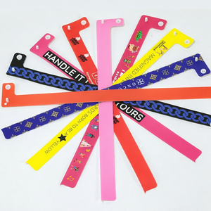Bracelets jetables personnalisés en PVC vinyle imperméable, colorés, pour identification de patients et événements - Product Image 1
