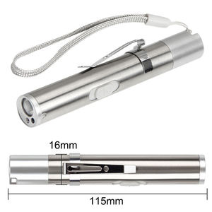 3-trong-1 <span class=keywords><strong>Mini</strong></span> Pocket Penlight con trỏ laser màu đỏ UV đèn pin hợp kim nhôm đa chức năng vật nuôi tương tác USB có thể sạc lại COB - Product Image 4