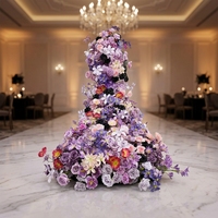 Fleur artificielle en soie rose moderne faite à la main, grande queue, centre de table de luxe, haute qualité, pour maison, hôtel, mariage, Tuoji
