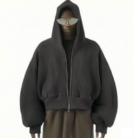 Veste à capuche oversize décontractée et sportive pour homme, avec fermeture éclair intégrale et poches, en molleton brossé doux, idéale pour la gym et les activités de plein air
