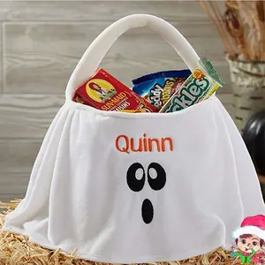 Decorazioni personalizzate dolcetto o scherzetto stampate per bambini sacchetto di caramelle secchio di Halloween fantasma