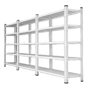 Warehouse Multi-Layer Cold-Rolled Steel Corrosion Protection White/Black <b>Storage</b> <b>Rack</b> 150kg Capacity Floor-Standing Display - Product Image 1
