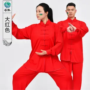 apparel factory Custom Chinese Kung fu Tai chi suit clothes all seasons training exercising uniform
