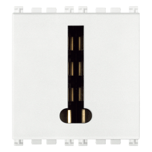 Prise téléphonique française 8P blanche, hauteur 5,3 cm, pour installation murale - Product Image 1