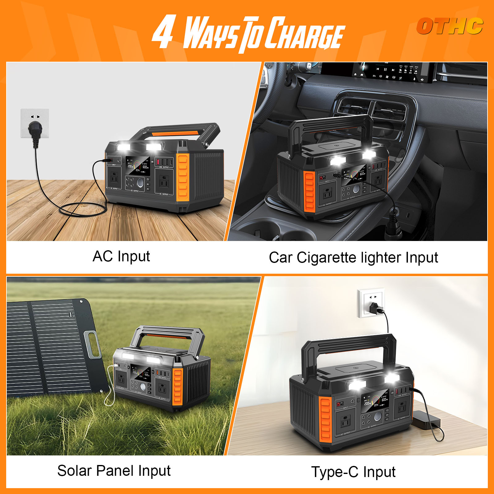 Factory Direct - Solar Panel Pure Sine Wave Wireless Charging Led Display BMS Type-C Emergency Portable Power Station · image 5