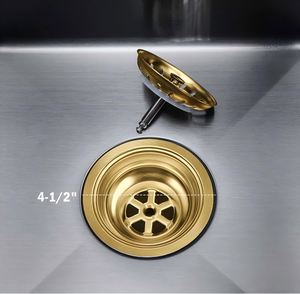 Kit <span class=keywords><strong>Scarico</strong></span> Lavello Cucina 4 Pollici in Acciaio Inox 304 Finitura Spazzolata Ecologico Anticorrosione Facile Installazione - Product Image 1