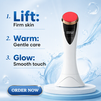 Appareil de massage vibrant pour le visage et le corps, anti-rides, soin de la peau, avec sonde en verre, chauffant et rafraîchissant
