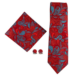 Conjunto de Gravata Masculina de Luxo 8cm para Negócios, com Trama Jacquard, Estampas Listradas Preto e Dourado, Xadrez e Floral, Lenço de Bolso e Abotoaduras, Presente de Casamento - Product Image 6