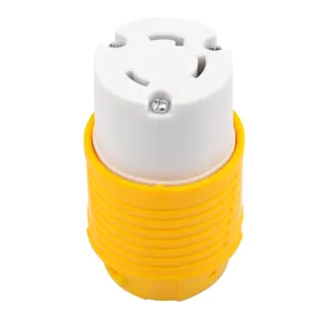 NEMA L6-30R 30 Amp, 250 Volt Locking Female receptacle Connector Industrial Grade, ETL Listed
