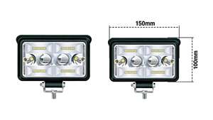 Phare de travail <span class=keywords><strong>LED</strong></span> laser bicolore 12-80V, projecteur <span class=keywords><strong>longue</strong></span> <span class=keywords><strong>portée</strong></span> 500M, faisceau blanc <span class=keywords><strong>et</strong></span> jaune, feu <span class=keywords><strong>antibrouillard</strong></span> tout-terrain pour camion, VTT, SUV - Product Image 4
