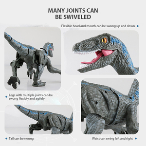 HW Télécommande 2.4G Dinosaure RC Électrique T-Rex et Raptor pour Garçons, Modèle de Dinosaure Fonctionnel, Jouet pour Enfants, Cadeau - Product Image 4