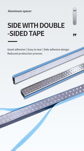 Barre <span class=keywords><strong>d</strong></span>'espacement en <span class=keywords><strong>aluminium</strong></span> super flexible et pliable, installation facile, anti-oxydation, argent/noir, pour mur-rideau en verre - Product Image 2