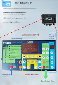 Marcador de baloncesto Multideportivo 2025 con 24 relojes de tiro con temporizador Equipo de puntuación de voleibol de fútbol digital - Product Image 5