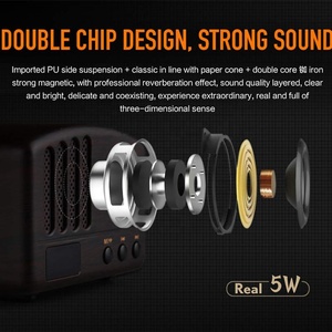 2019 Mini Retro M3 altavoz portátil <span class=keywords><strong>Bluetooth</strong></span> inalámbrico de música clásico <span class=keywords><strong>con</strong></span> <span class=keywords><strong>Radio</strong></span> FM 5W 1200mAh - Product Image 3