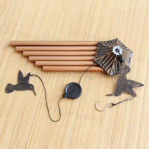 กระดิ่งลมฮัมมิ่งเบิร์ดกลางแจ้งพร้อมหลอดอลูมิเนียม6หลอดกระดิ่งลมที่ระลึกสำหรับภายนอกของขวัญที่ไม่ซ้ำกัน - Product Image 4