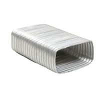 Tuyau de ventilation semi-rigide flexible en aluminium et acier inoxydable de forme rectangulaire améliorée pour systèmes CVC d'hôtel, montage mural