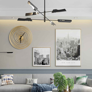 Wholesale Decorative Gold Round Metal Wire <strong>Wall</strong> <strong>Mirror</strong> <strong>Clock</strong> for Home Decor Lving Room Furniture - Product Image 3