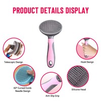 Kit de toilettage pour animaux ODPC Shed-Free-Living 5 pièces : brosse autonettoyante, râteau, gant pour chiens et chats – Professionnel, pour la maison et le salon, vente en gros
