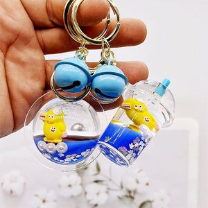 Custom Acrylic Milk Tea Bottle Liquid <b>Floating</b> Keychain <b>Bubble</b> Boba Yellow Duck Animal KeyChains - Product Image 5