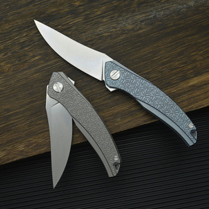 Hongrui D2 thép gấp dao G10 thép xử lý túi dao EDC cắm trại sống sót tự vệ chiến thuật Quà Tặng Dao - Product Image 4