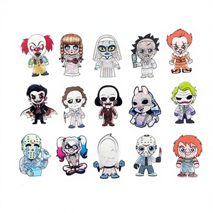 Broche <span class=keywords><strong>de</strong></span> payaso <span class=keywords><strong>de</strong></span> la serie Halloween DIY <span class=keywords><strong>de</strong></span> acrílico con efecto <span class=keywords><strong>de</strong></span> arena movediza, accesorios <span class=keywords><strong>de</strong></span> botón <span class=keywords><strong>de</strong></span> fácil sujeción para zapatos, flores y bolsos GA0020 Nuevo - Product Image 1