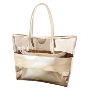 Bolso de Playa Transparente de Gran Capacidad para Mujer, Bolso de Hombro Transparente de Moda, Fábrica BSCI - Product Image 2
