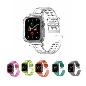 correa <span class=keywords><strong>de</strong></span> silicona resina transparente <span class=keywords><strong>caja</strong></span> <span class=keywords><strong>de</strong></span> reloj y bandas para reloj <span class=keywords><strong>apple</strong></span> <span class=keywords><strong>watch</strong></span> banda <span class=keywords><strong>Serie</strong></span> <span class=keywords><strong>6</strong></span> 4 5 para Iwatch 42 44 mm - Product Image 1