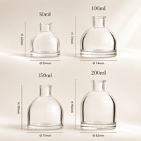 Ensemble de flacons de parfum en verre de luxe vides, transparents et ronds, diffuseur de parfum, conteneur personnalisable avec logo imprimé pour les voyages, la maison et l'huile parfumée