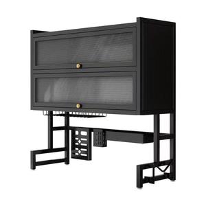 Égouttoir <span class=keywords><strong>de</strong></span> cuisine double couche en acier au carbone avec couvercle coulissant anti-poussière et drainage intégré - Product Image 6