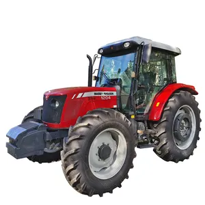 Çin kullanılan çiftlik tekerleği traktör Massey Ferguson MF1204 120hp 4x4wd küçük mini kompakt tarım makineleri ekipmanları