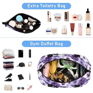 Hawaiian Lifestyle Custom Fashion Leopard Design Travel Foldable Bags Lightweight Large Sport Duffel Bag With Makeup Pouch - Product Image 5