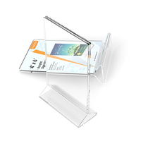 Support de signalisation en acrylique en forme de L personnalisé, présentoir incliné transparent pour menu de restaurant, liste de prix de vente au détail, promotion