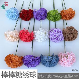 Flores Artificiales de Hortensia de Seda para Decoración de Bodas, Estilo Moderno, Origen China, Venta al Por Mayor - Product Image 4