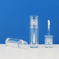 Spot Tube de brillant à lèvres entièrement Transparent 3ml Tube de brillant à lèvres Tube vide Bouteille d'huile à lèvres Emballage cosmétique