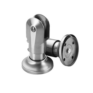Juego de herrajes de baño de acero inoxidable 304, soportes cilíndricos de pared para bisagras de mampara - Product Image 1